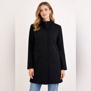H&M || Classic Black Trench Wool Coat. Sz. 2